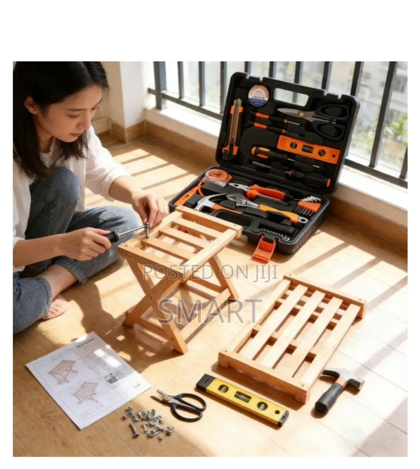 32 In 1 Hardware Tools Set - Complete Basic Repair Tool Kit. Orange