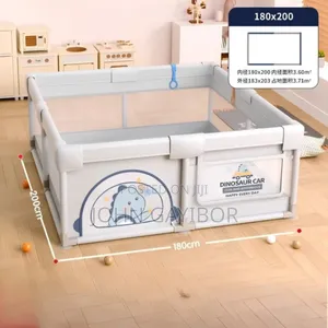 180*200cm Baby Foldable Playpen+Pull Ring+ Bagwith Colourful Balls.