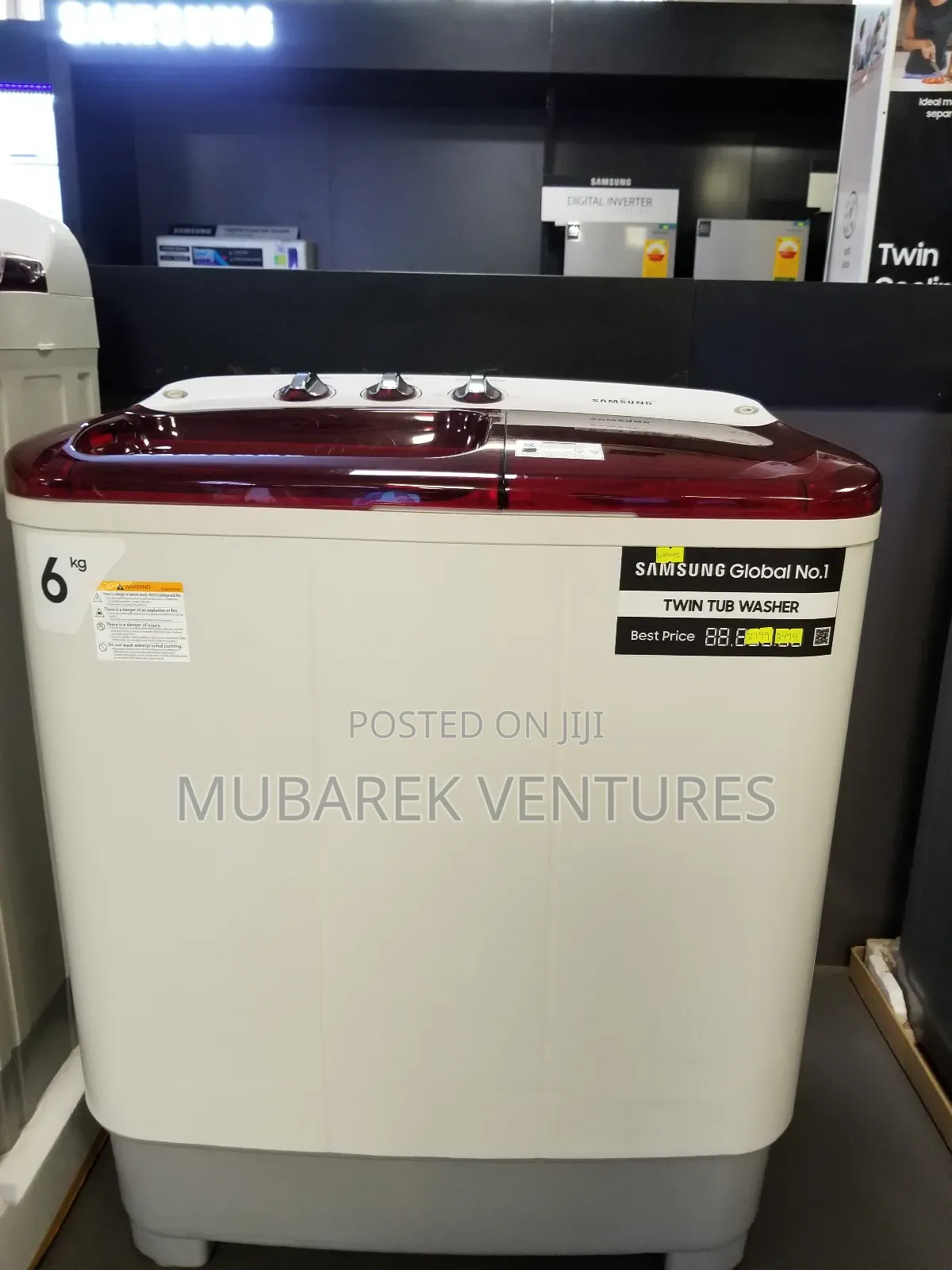 Samsung 6kg Twin Top Semi Auto Washer Washing Machine