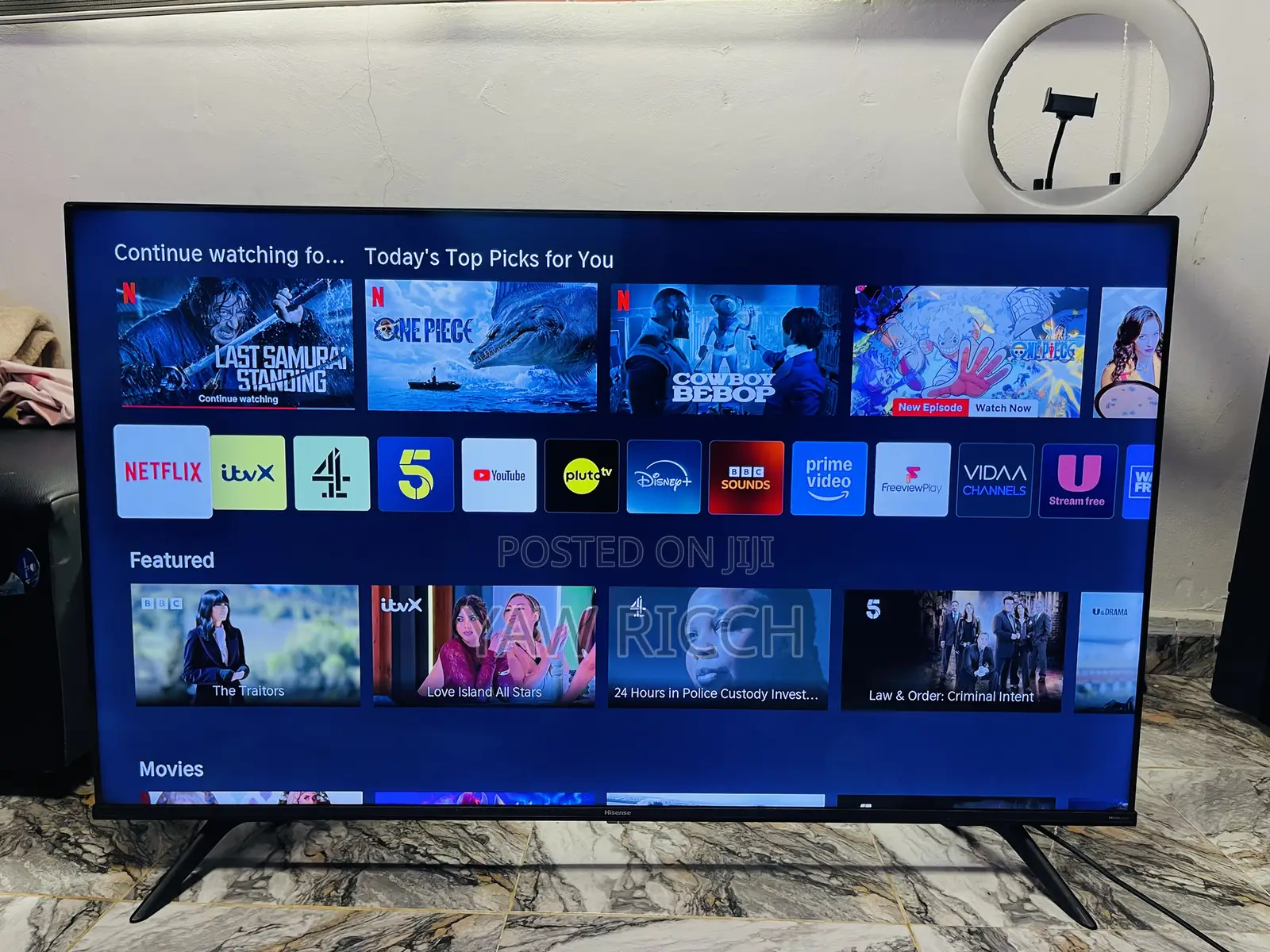 Uk Use Hisense 50inches Smart UHD Digital Satellite 2022 Model TV