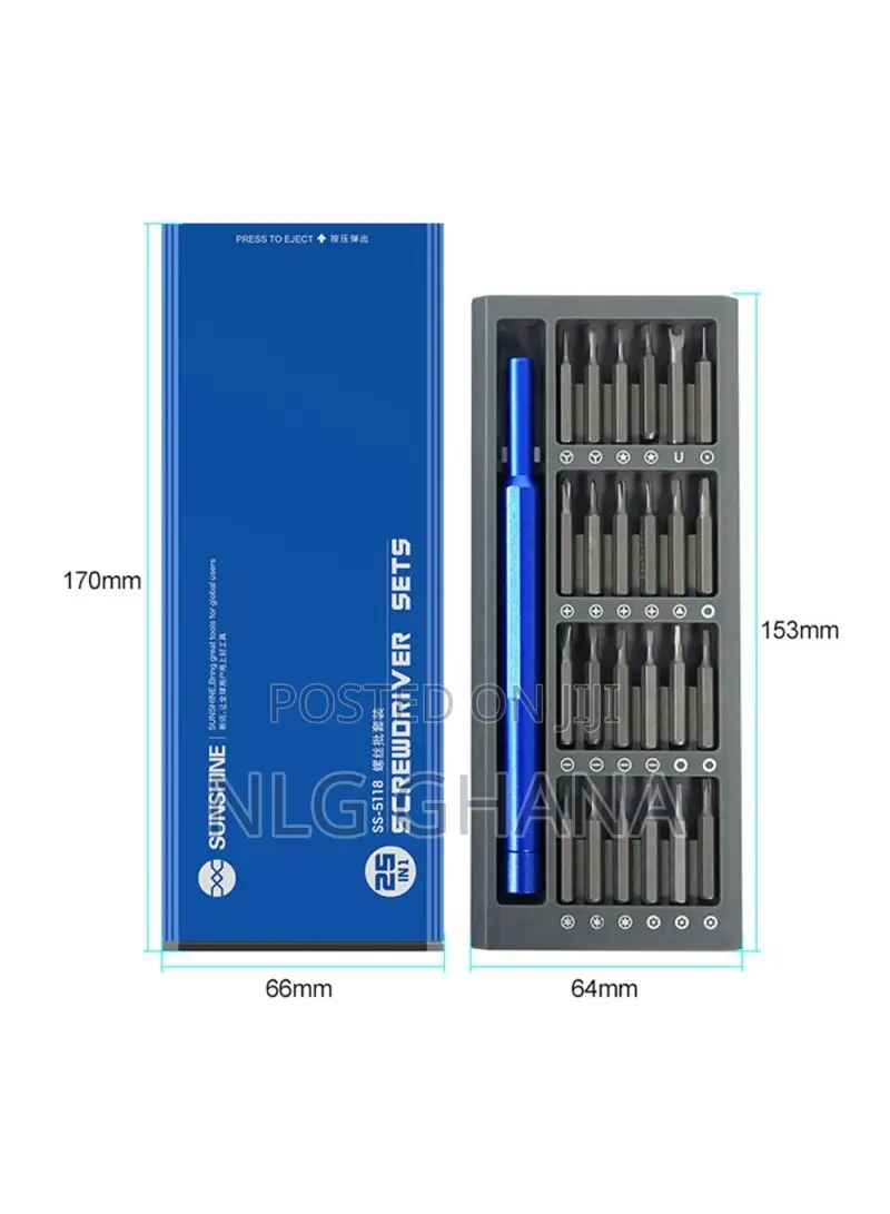 25-in-1 Precision Screwdriver Set – S2 Steel Bits, Magnetic Tvx28364