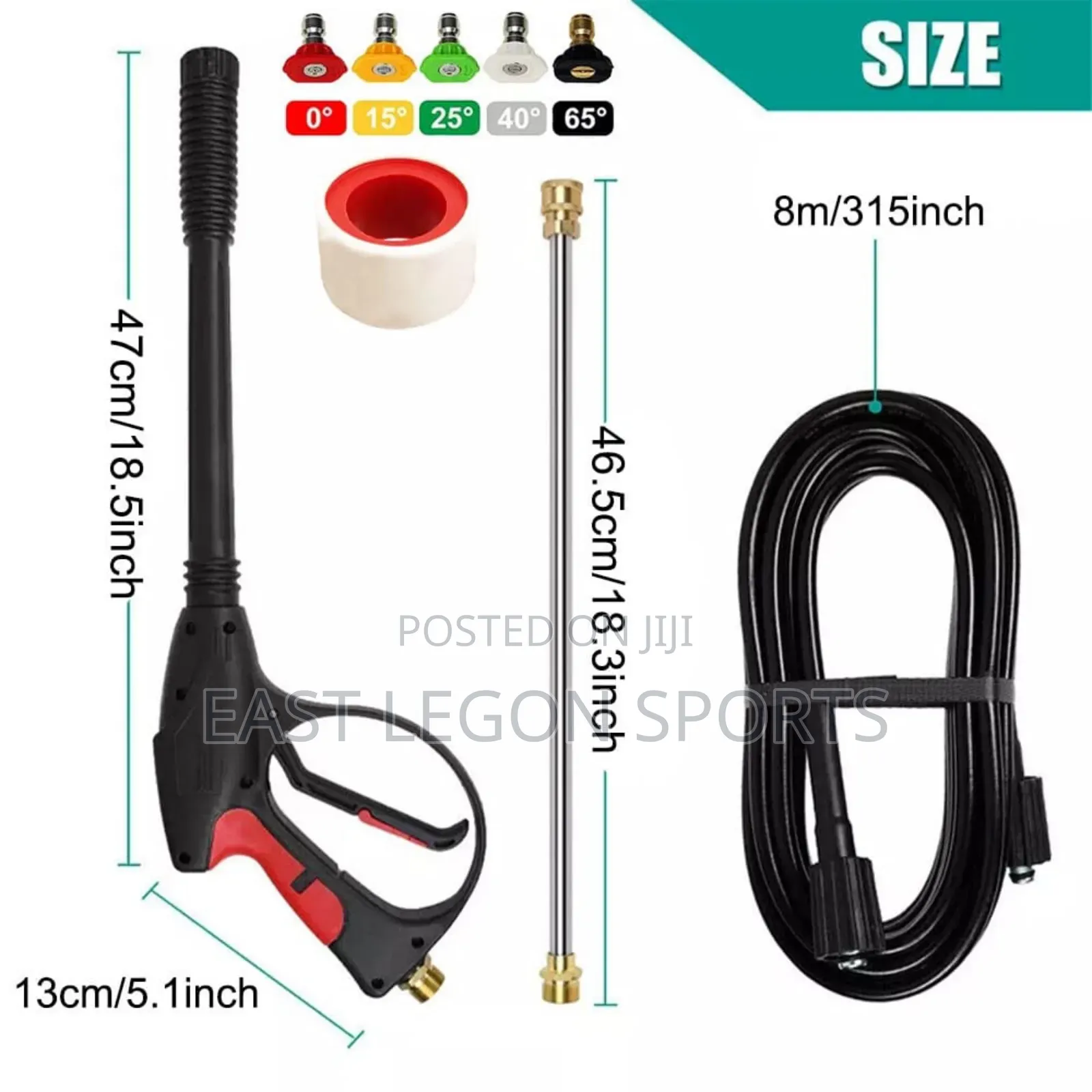 Power Jet Spray Pressure Washer Gun Cable Car Home Bike