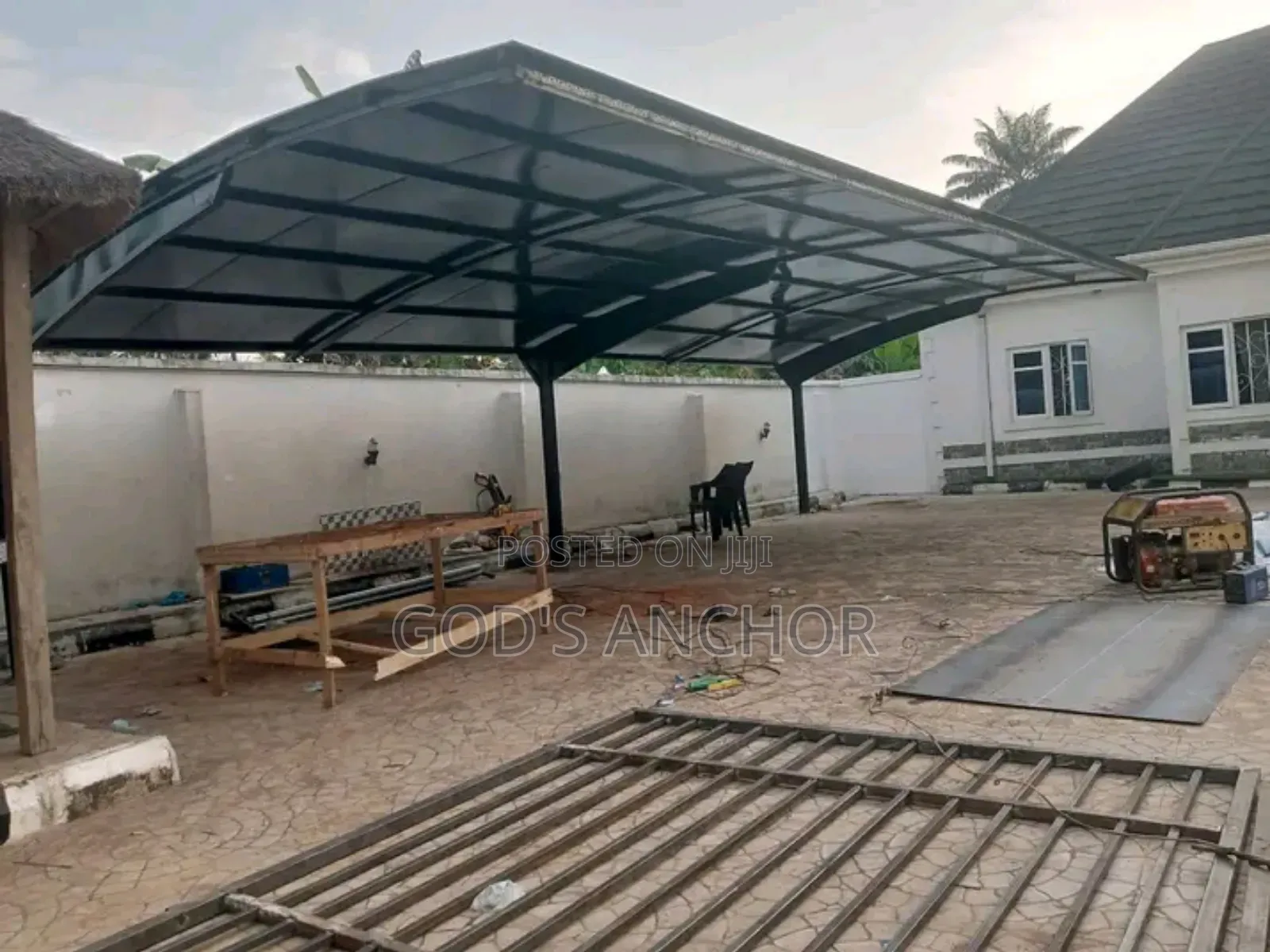 3 to 4 Space Thick Galvanise Metal Carport Canopy Design Fabrication