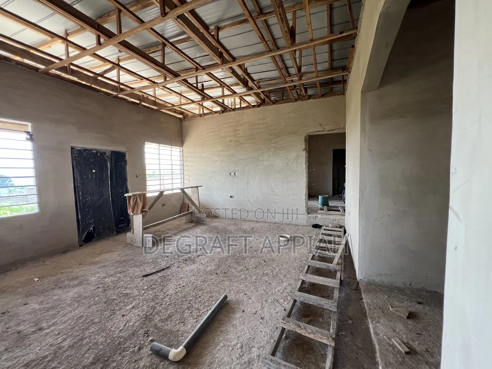 Semi Complete 3 Bedrooms On Vast Land For Sale @ Akom Near Kodie