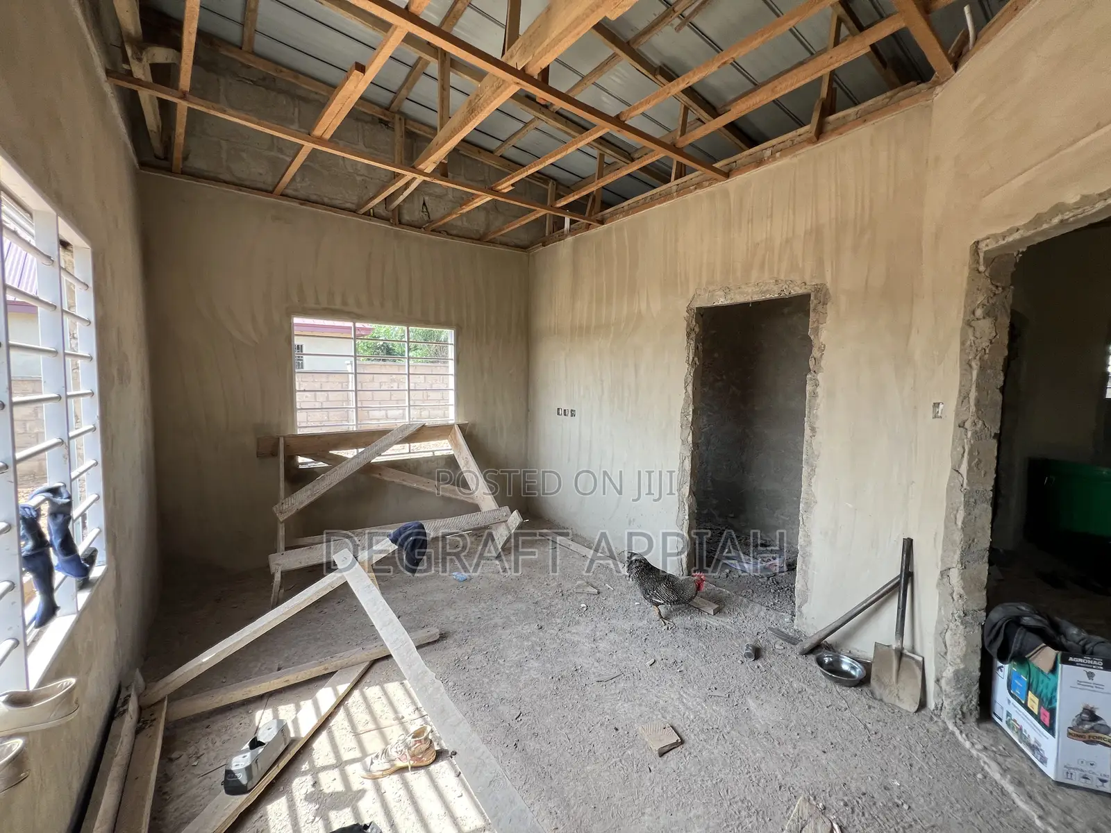 Semi Complete 3 Bedrooms On Vast Land For Sale @ Akom Near Kodie