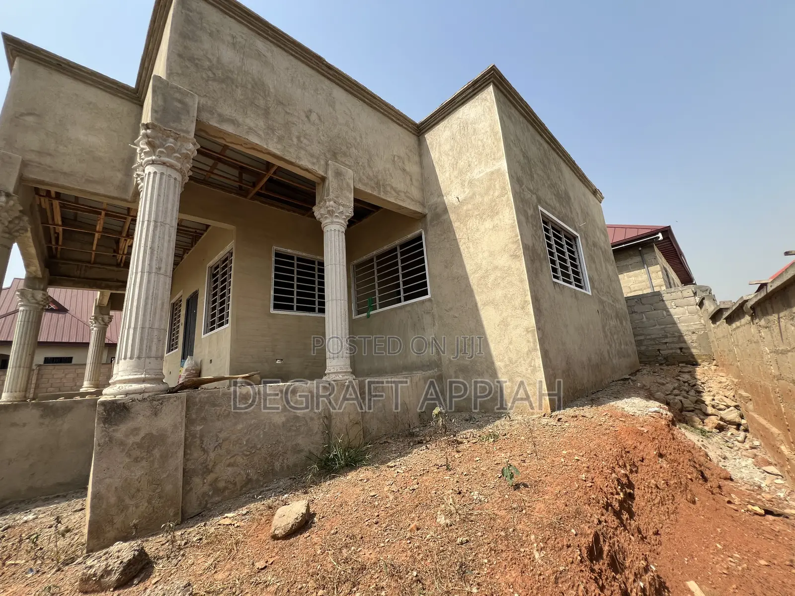 Semi Complete 3 Bedrooms On Vast Land For Sale @ Akom Near Kodie