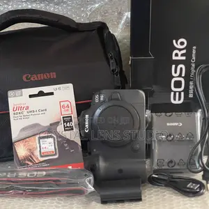 Eos R6 With Charger,Battery,Strap,Bag and Sd Card