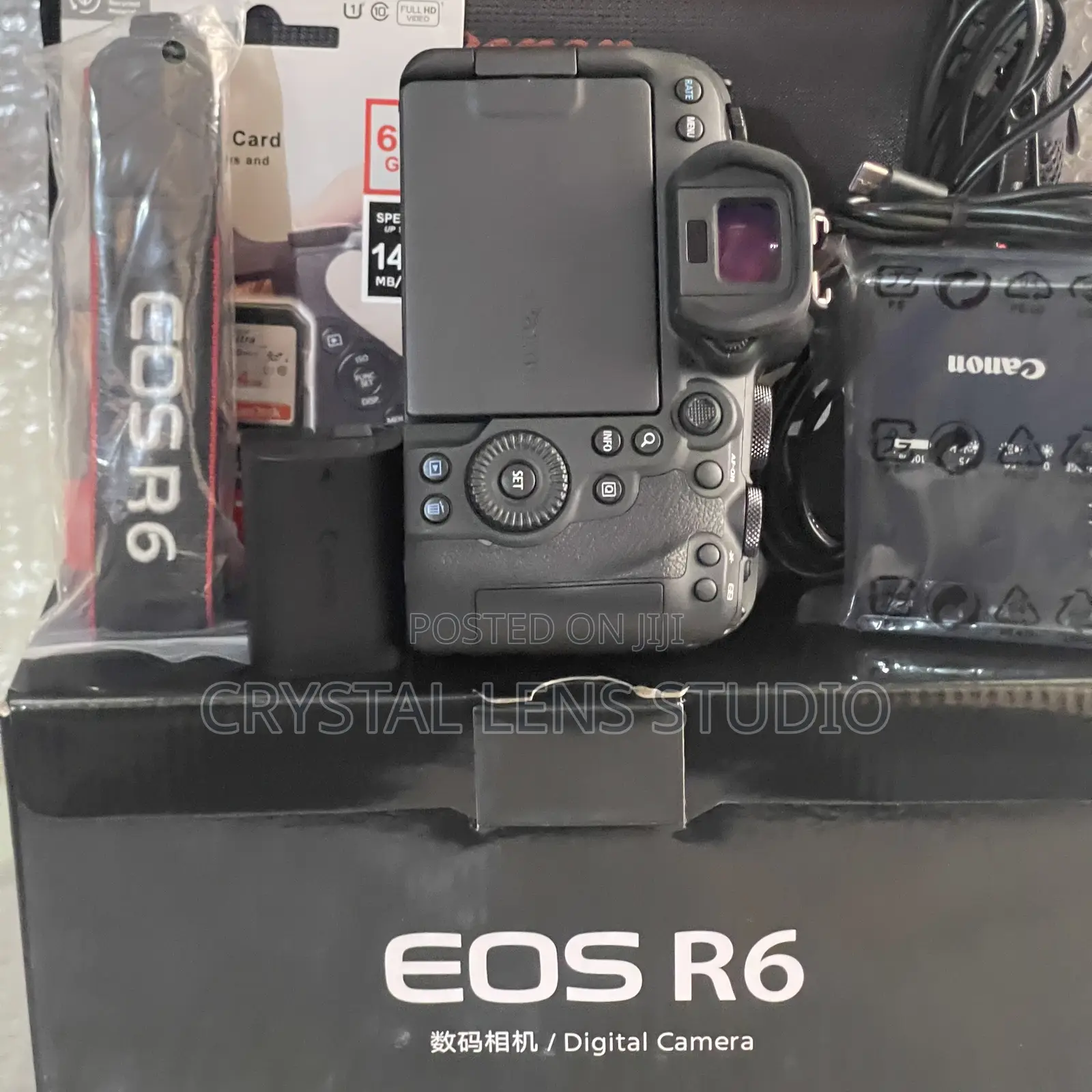 Eos R6 With Charger,Battery,Strap,Bag and Sd Card