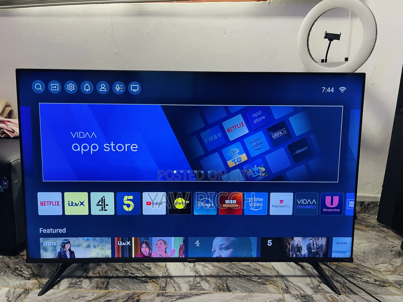 Uk Use Hisense 50inches Smart UHD Digital Satellite 2022 Model TV