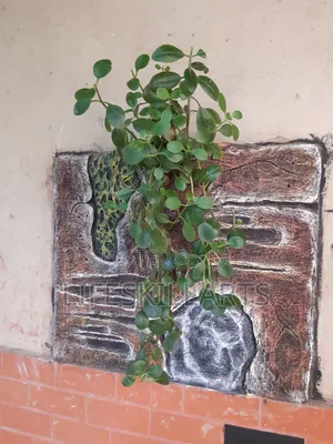 Decorated Flowerpot on Wall