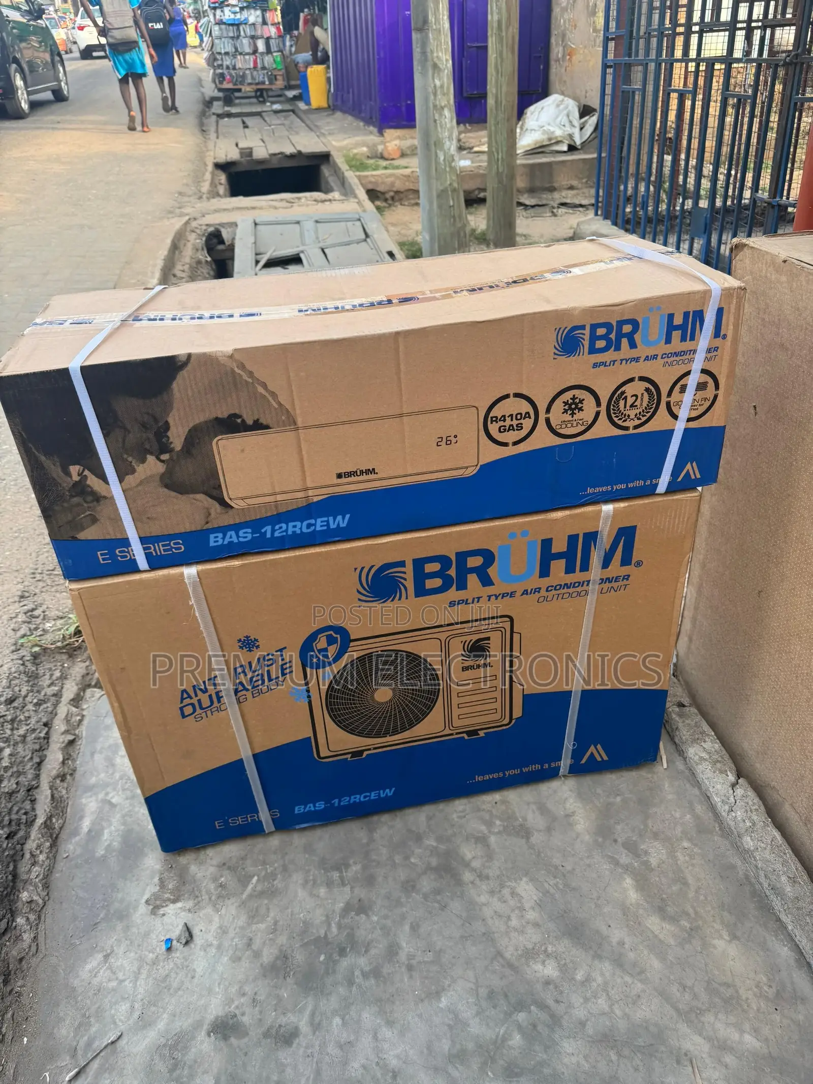 Bruhm 1.5hp Split R410 Ac Bas-12rcew | Anti Rust, Strong Body
