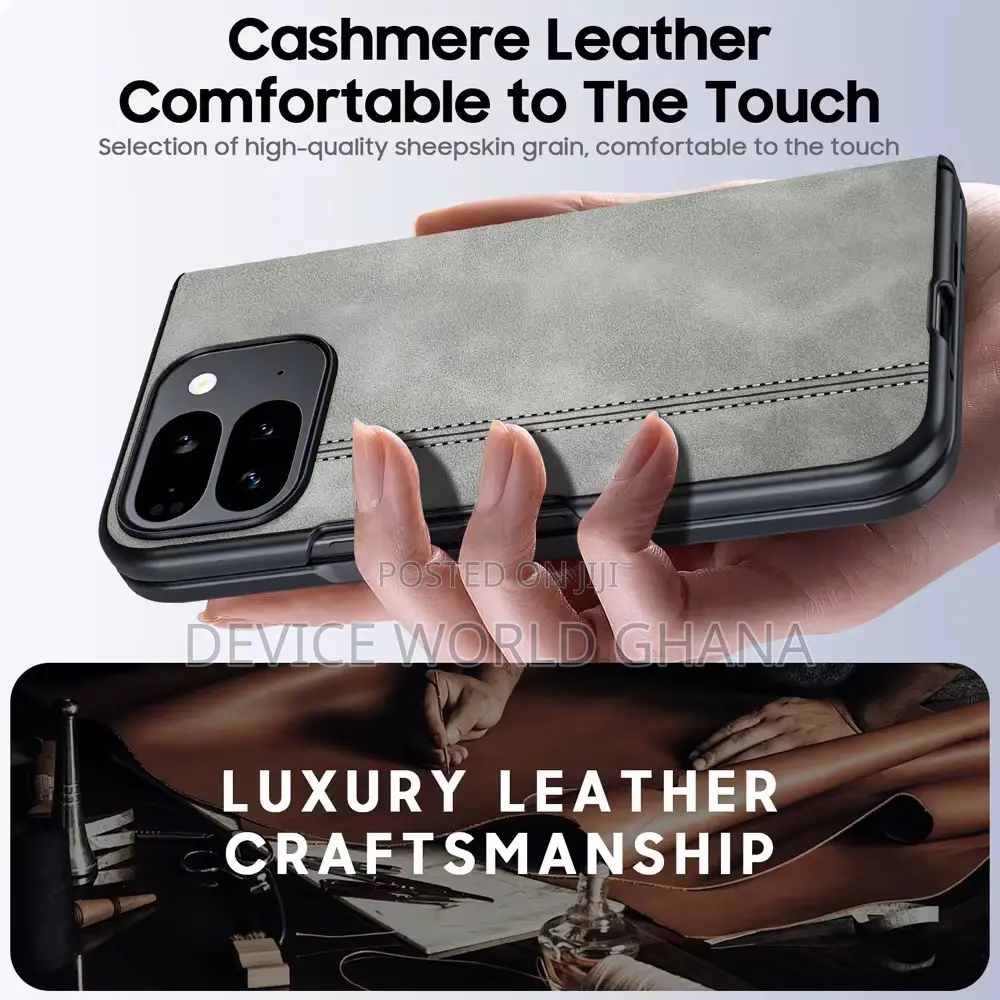 Cashmere Leather Full Protection Case For Google Pixel 9 Pro Fold
