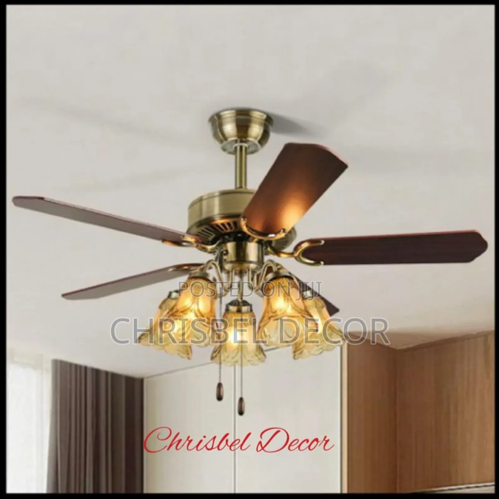 Luxury Art Ceiling Fanlight With Remote Control