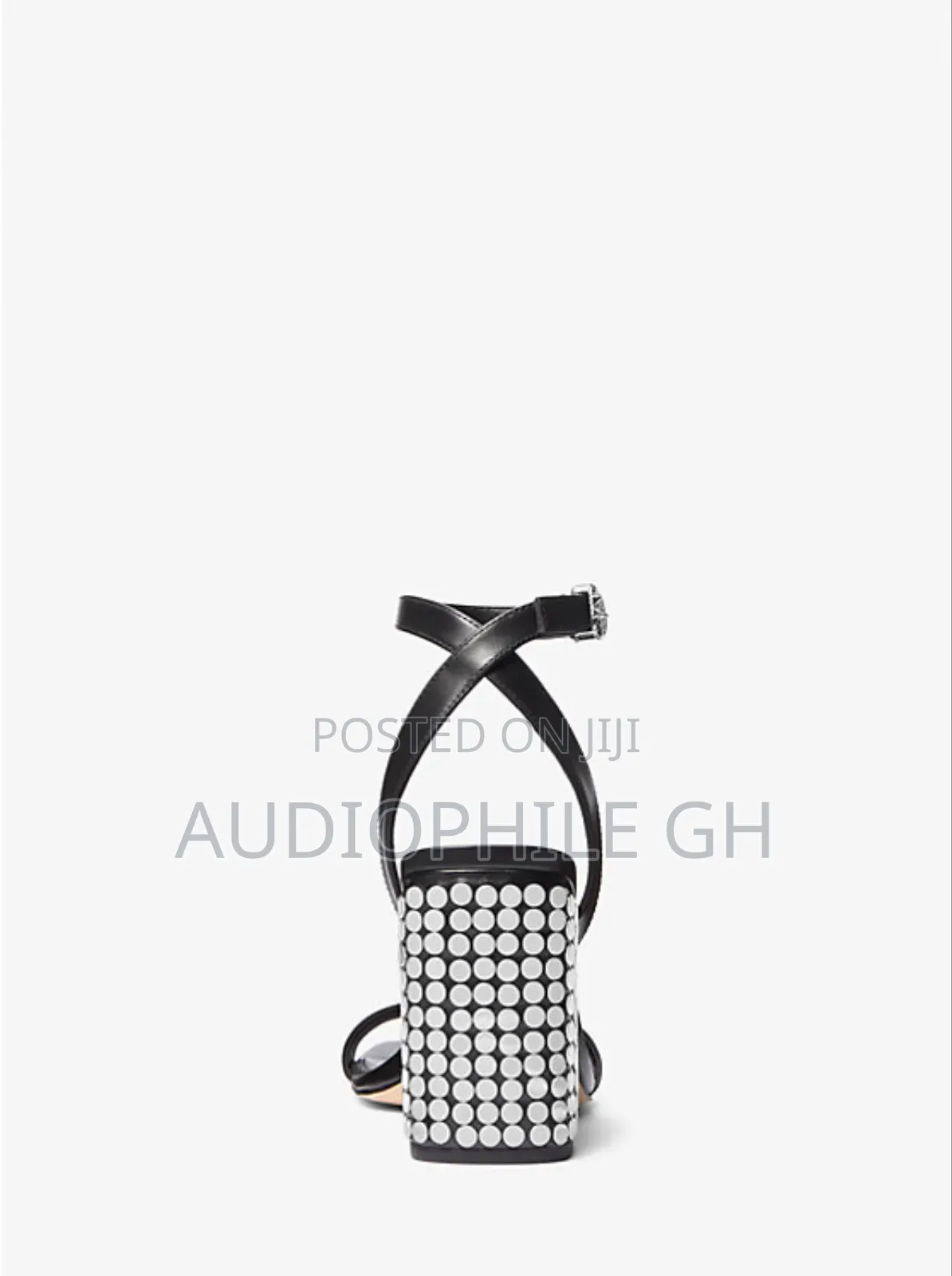 Michael Kors Merriam Studded Leather Block Heel Sandal
