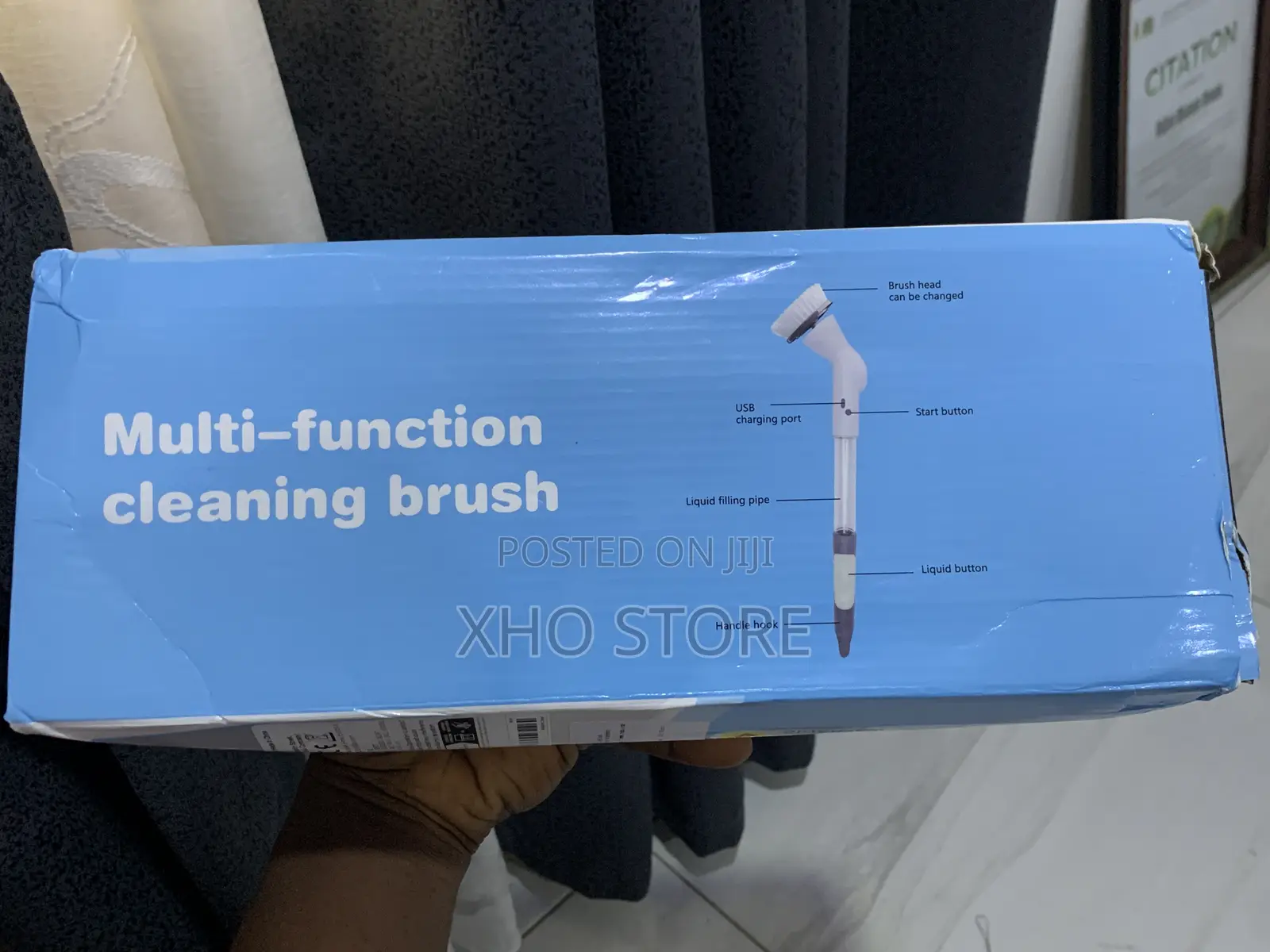 Electric Scrub Brush Rotary Floor Washer With 5 Replaceable Brushes