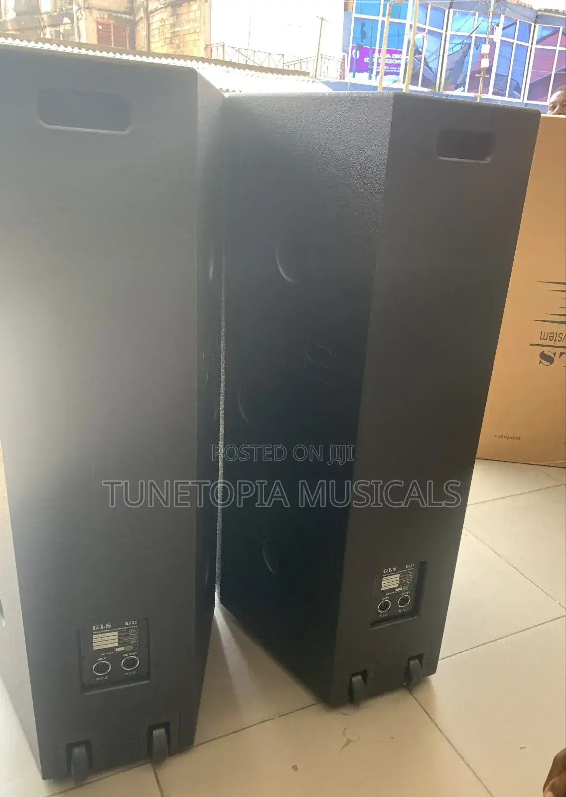 Gls E-225 Dual 15-inch Full-range Passive Speakers.