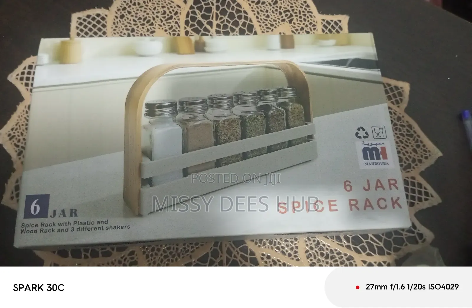 6 Jar Spice Rack With Spices