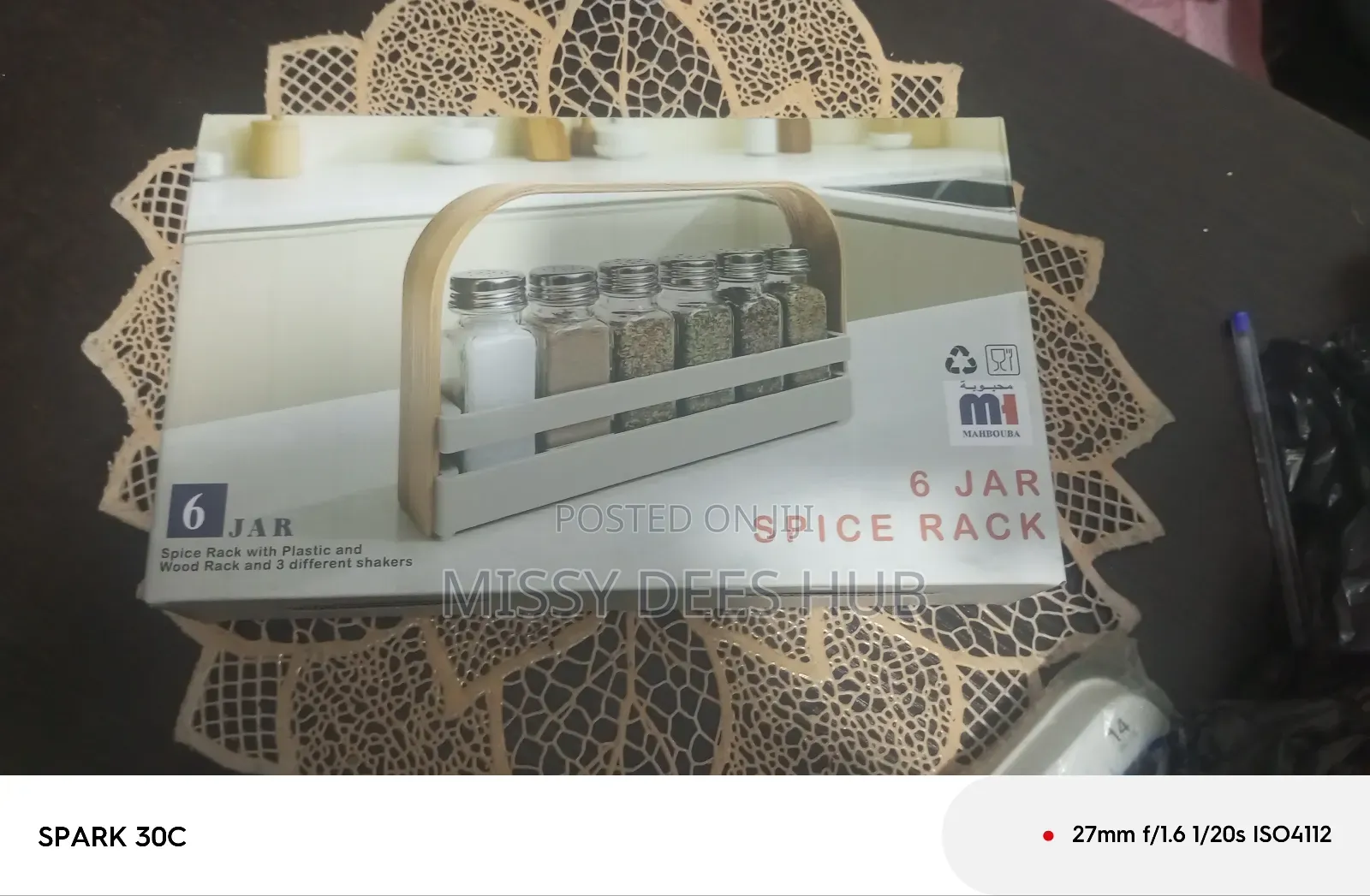 6 Jar Spice Rack With Spices