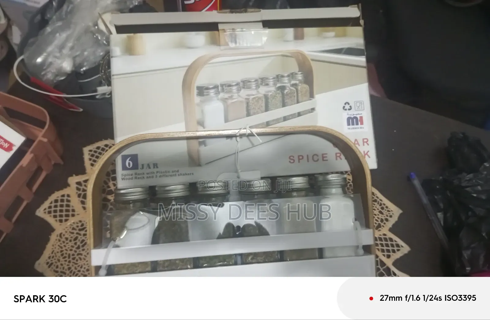 6 Jar Spice Rack With Spices