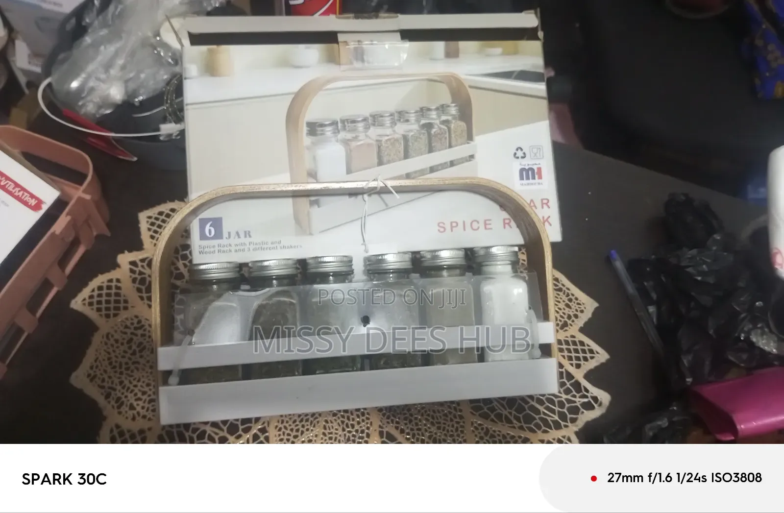 6 Jar Spice Rack With Spices