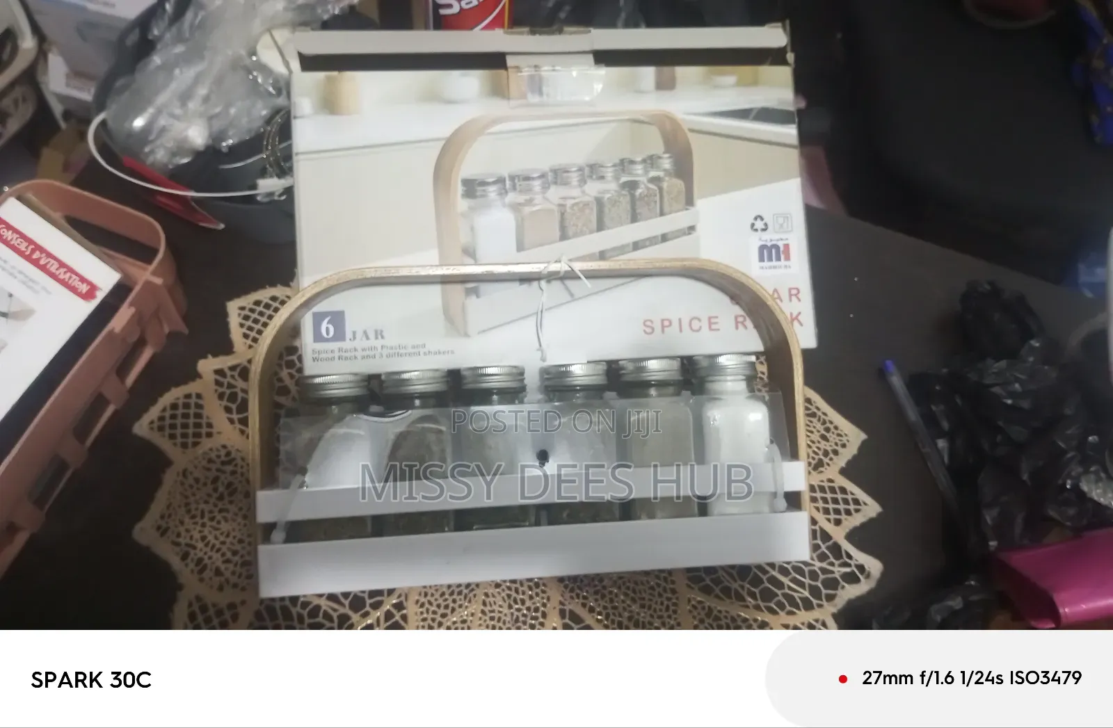 6 Jar Spice Rack With Spices