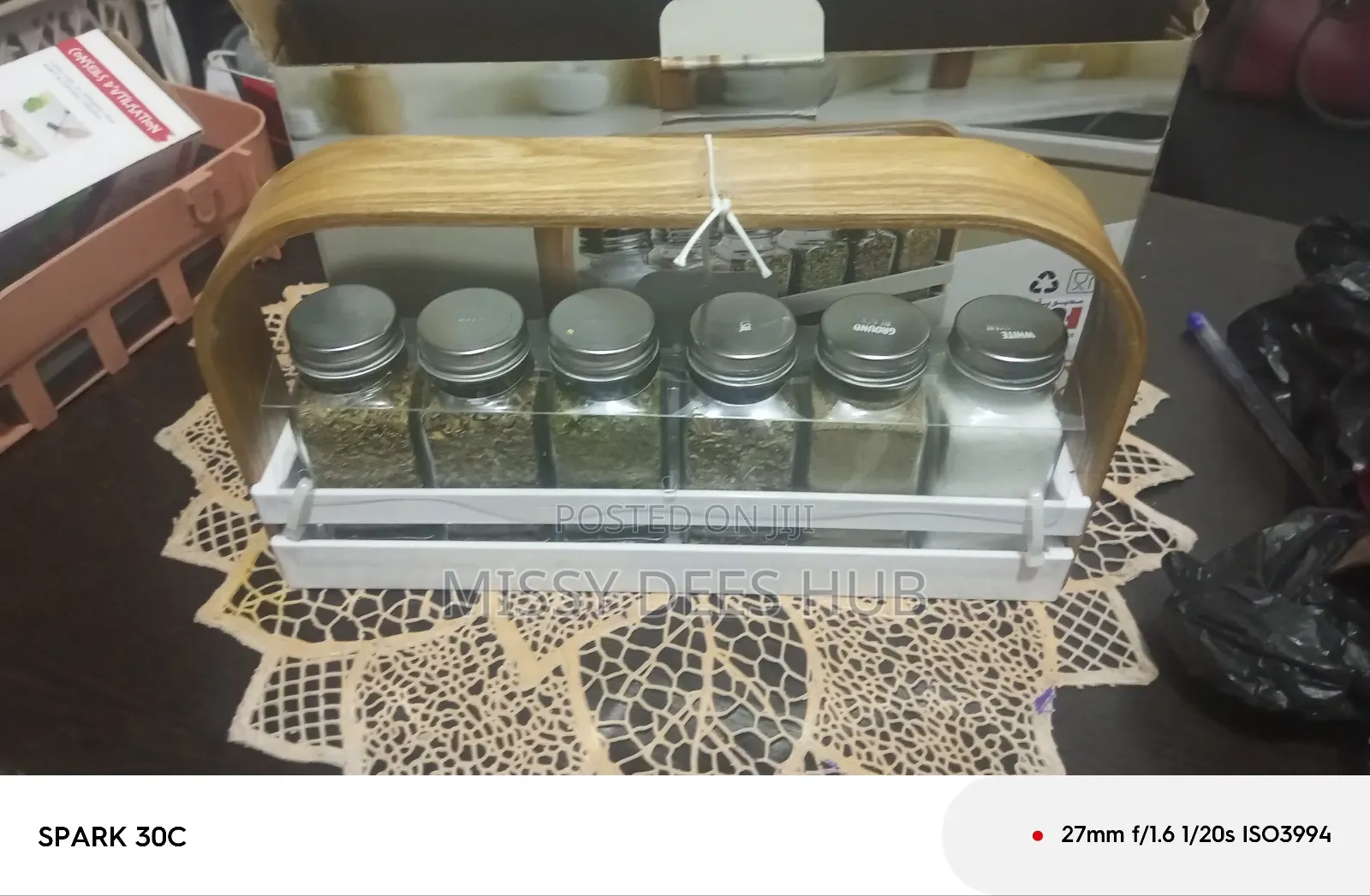 6 Jar Spice Rack With Spices