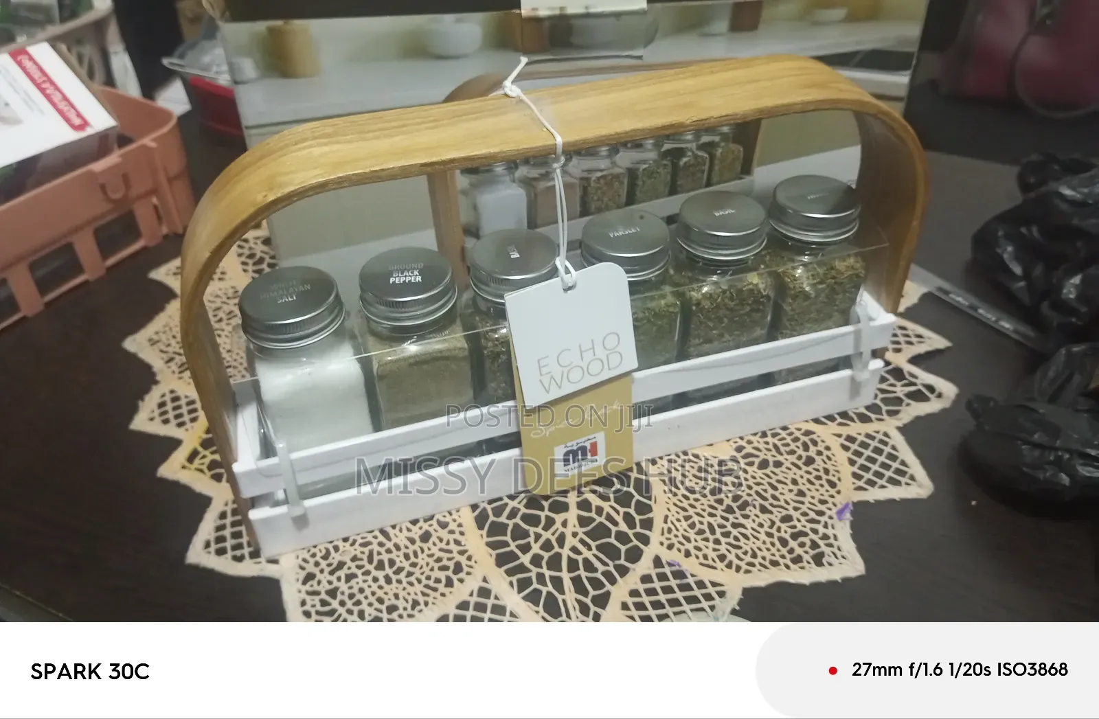 6 Jar Spice Rack With Spices
