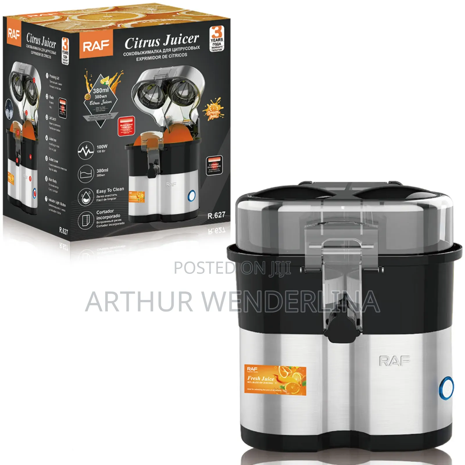 R.627 Juicer Easy-to-Clean 1-Button Automatic Orange Lemon Squeezer