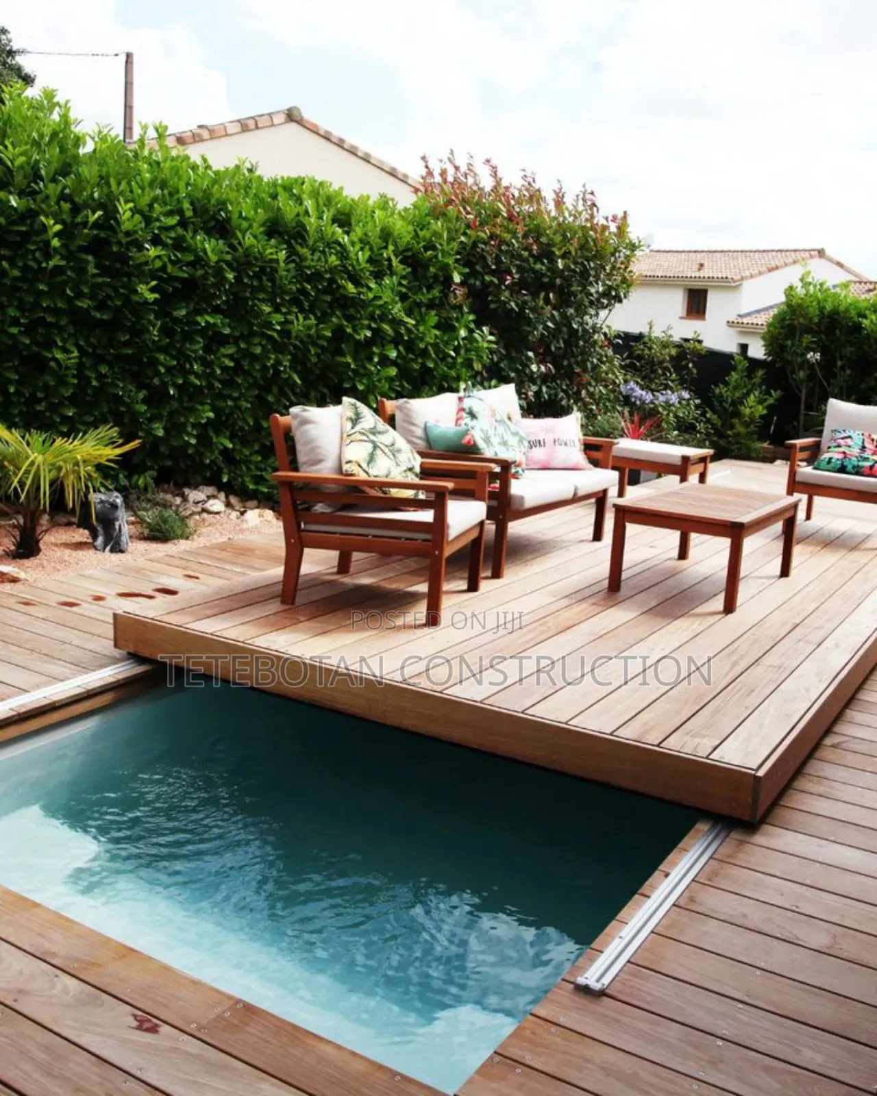 Automated Custom Walkable Wpc Decking Pool Cover