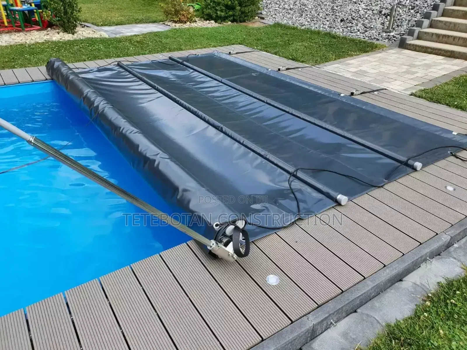 Automated Custom Walkable Wpc Decking Pool Cover
