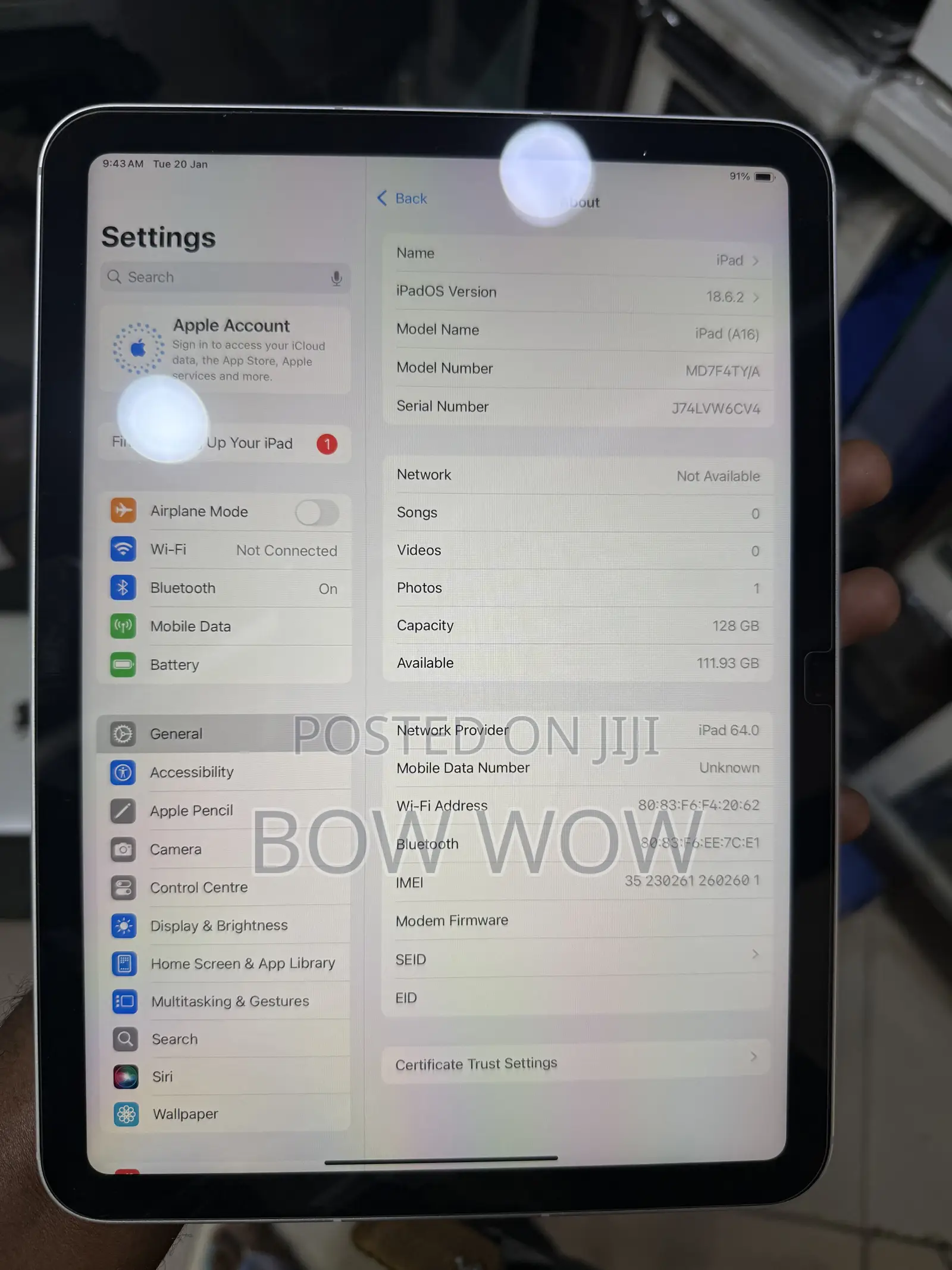 Apple iPad (2025) 128 GB Silver