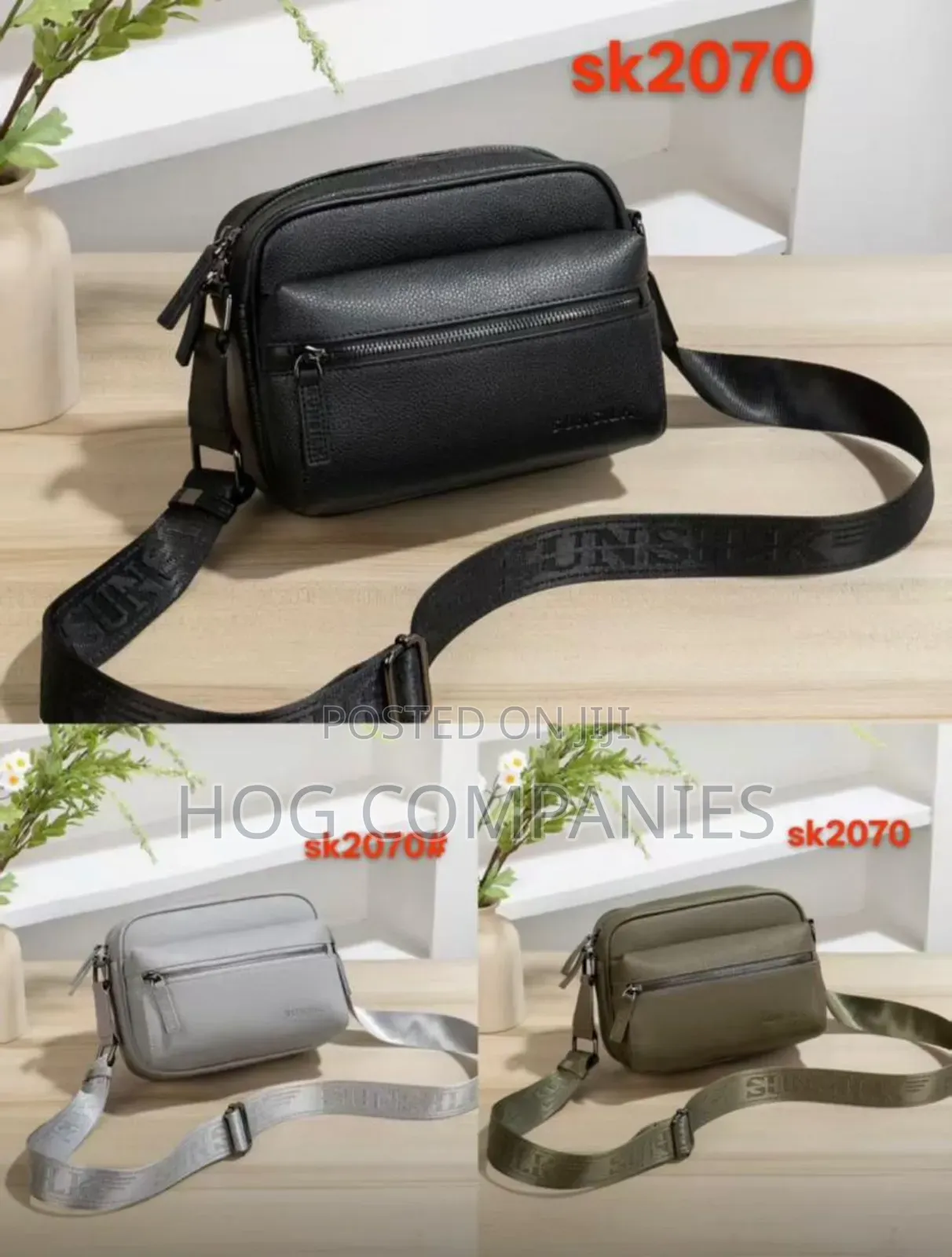 High-Quality Leather Men's Crossbody Bag