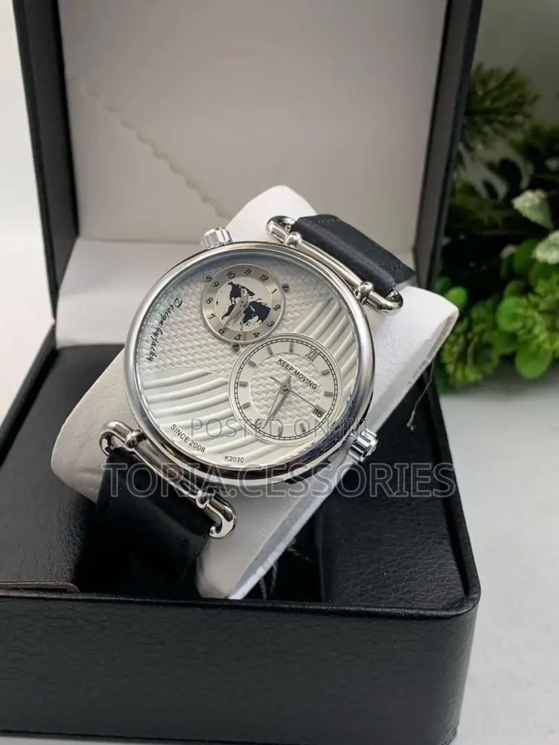 Keep Moving Leather Watch