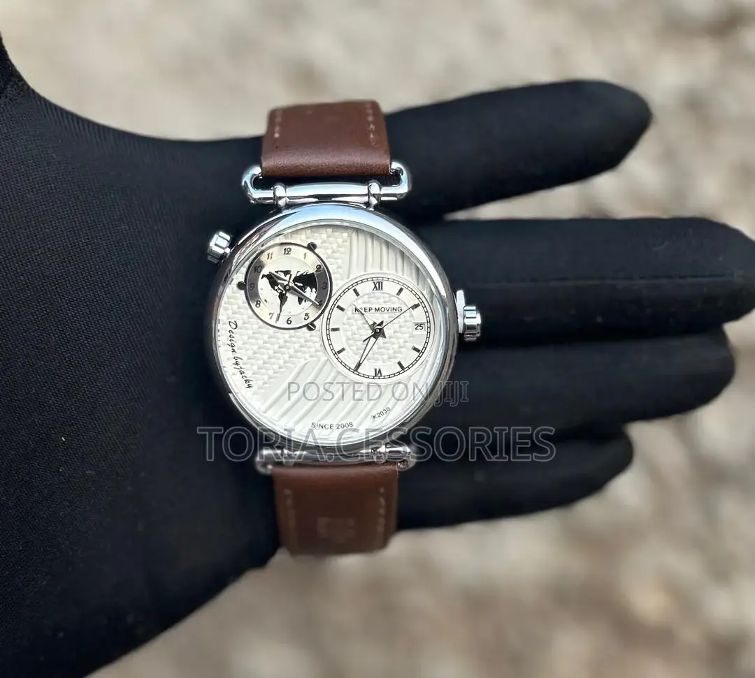 Keep Moving Leather Watch