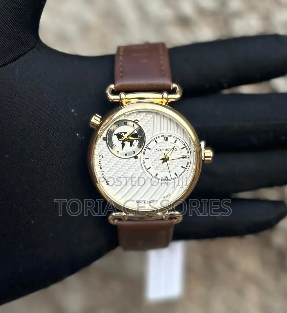 Keep Moving Leather Watch