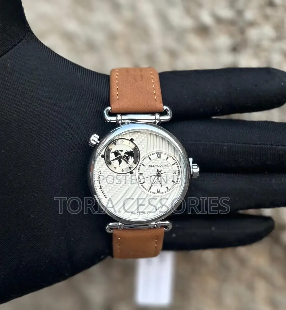 Keep Moving Leather Watch