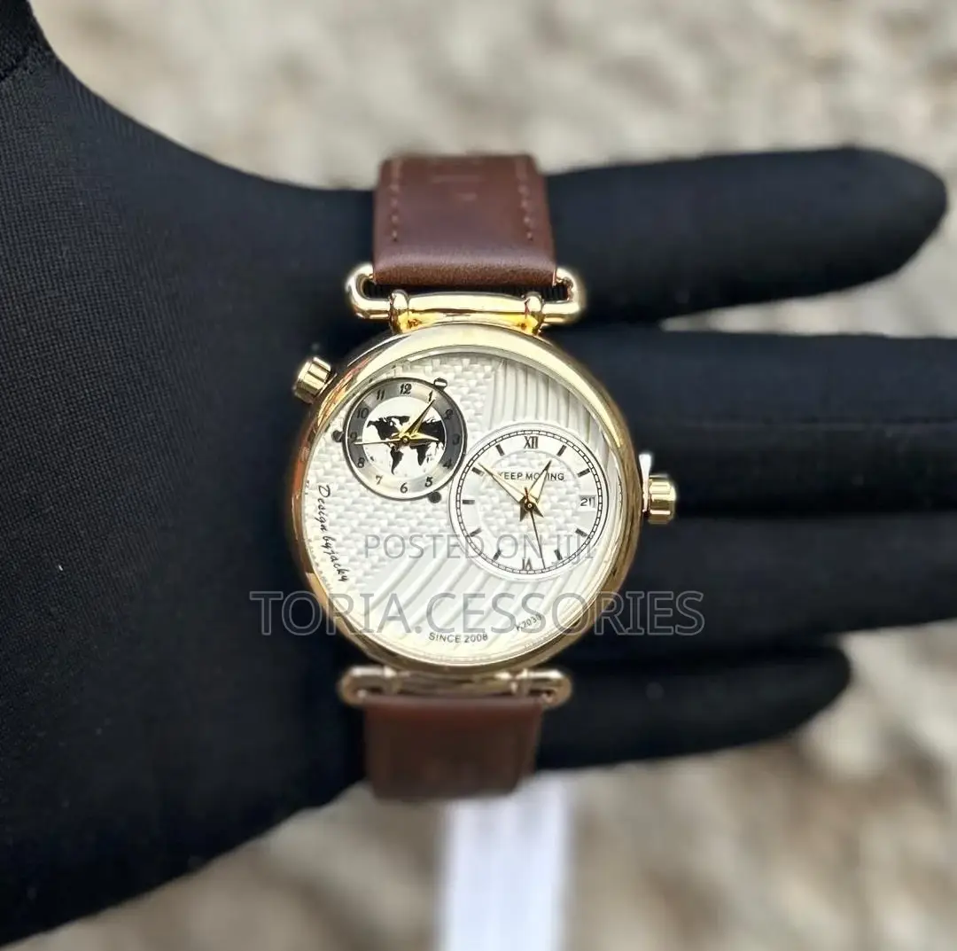 Keep Moving Leather Watch