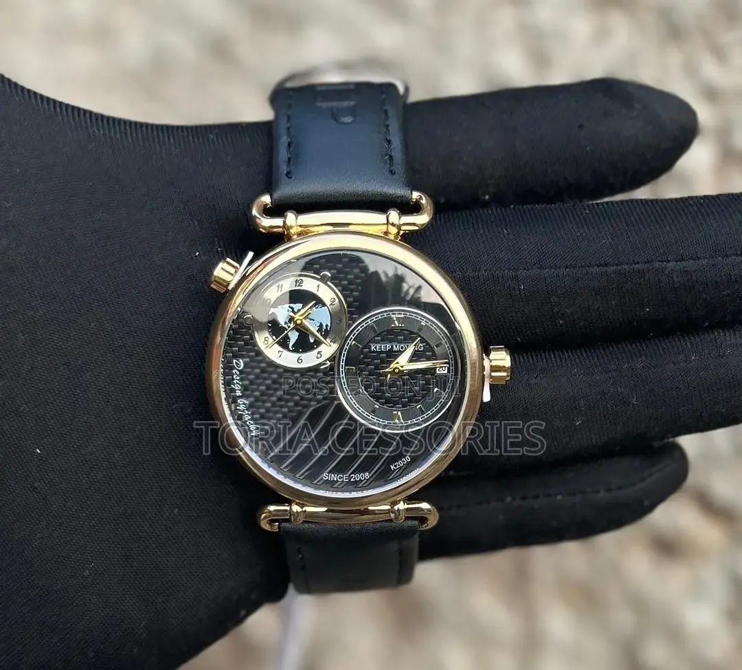 Keep Moving Leather Watch
