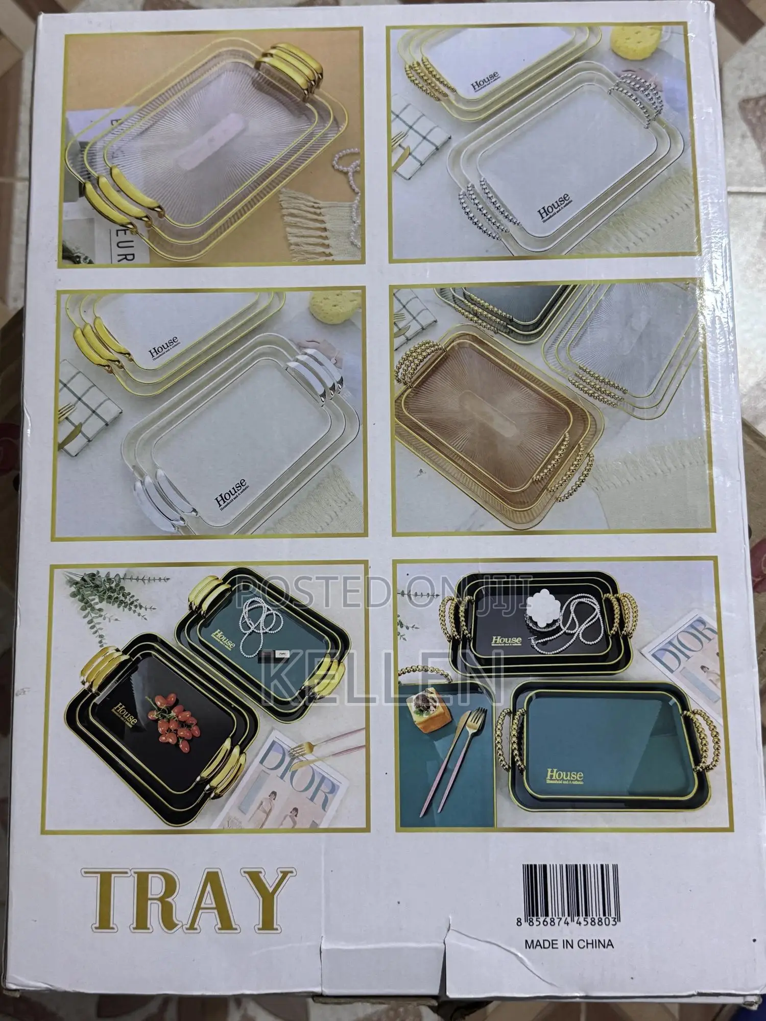3pcs Plastic Serving Tray