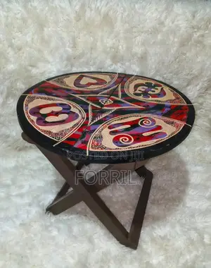 Adinkra Spirit Table, Foldable Table