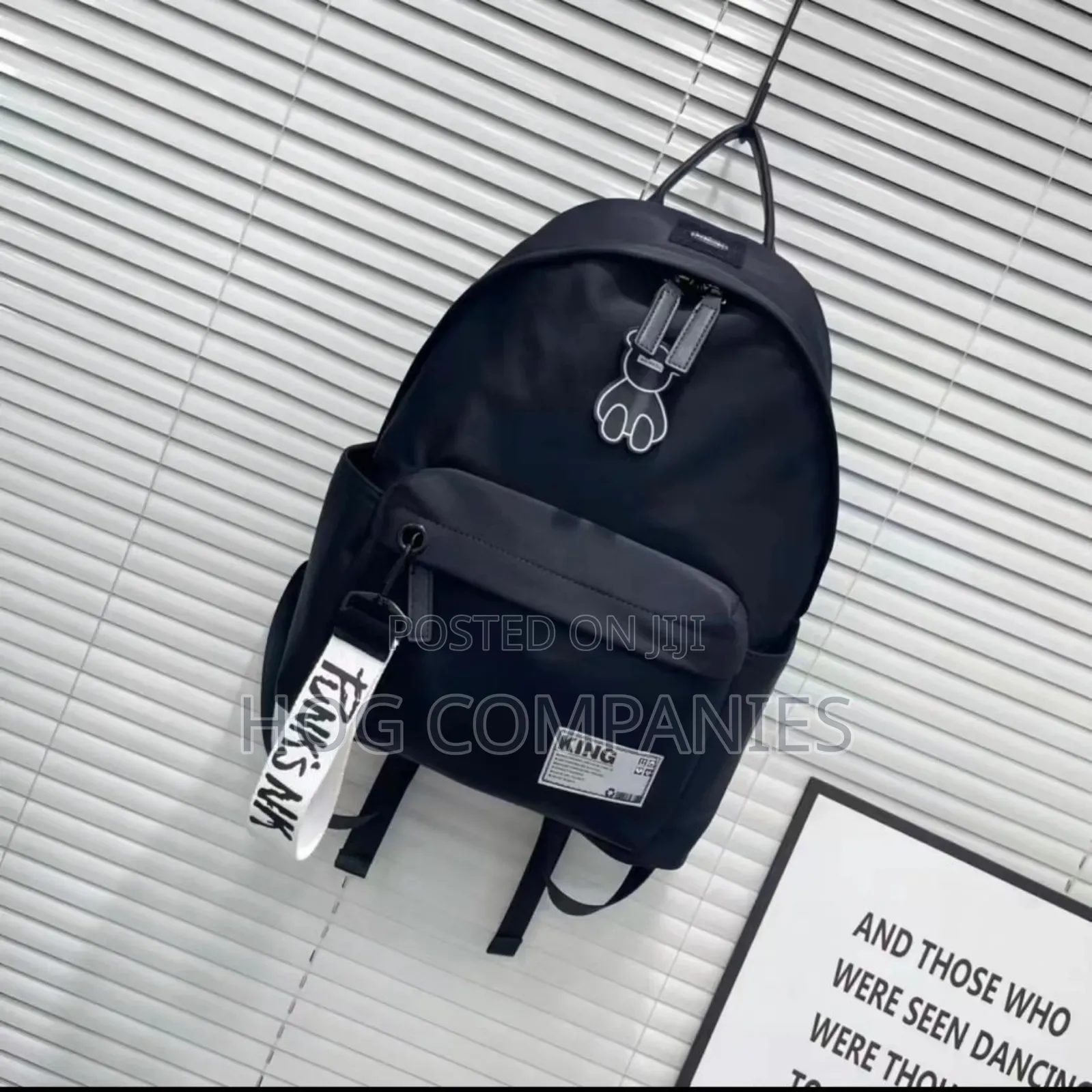 Black Nylon Valentino Garavani VLTN Backpack.