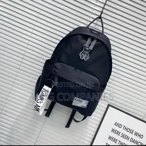 Black Nylon Valentino Garavani VLTN Backpack.