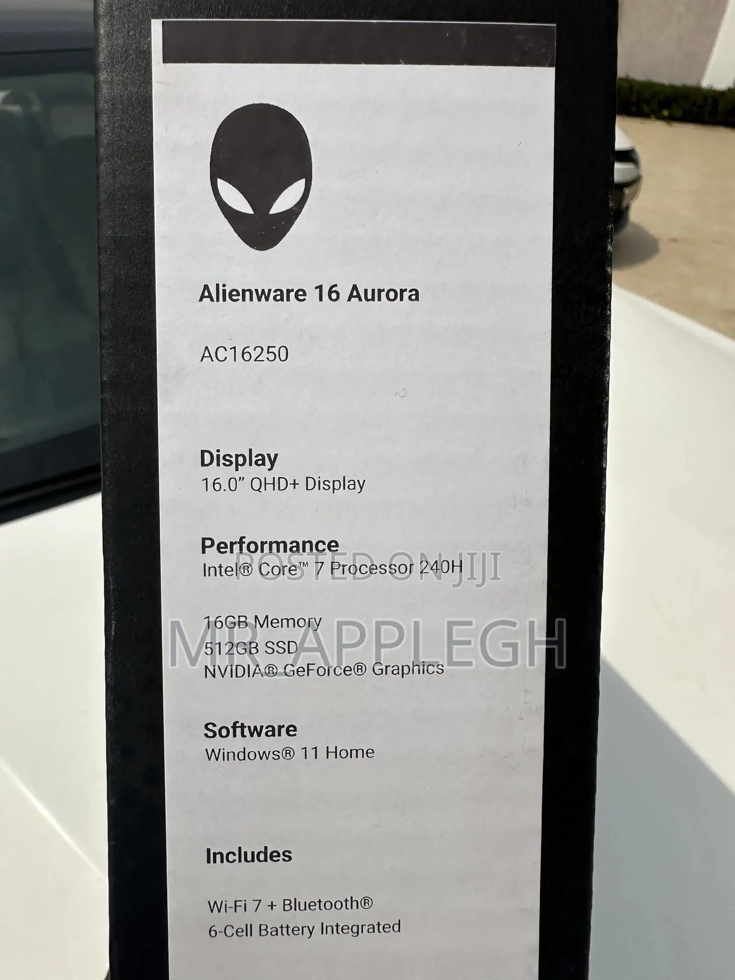 New Laptop Dell Alienware 16 Aurora 16GB Intel Core 7 SSD 512GB