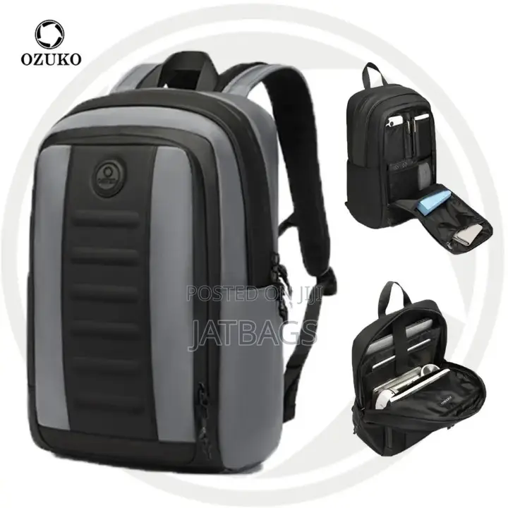 Sleek Grey Waterproof Anti-theft Laptop Backpack (Free Delivery)