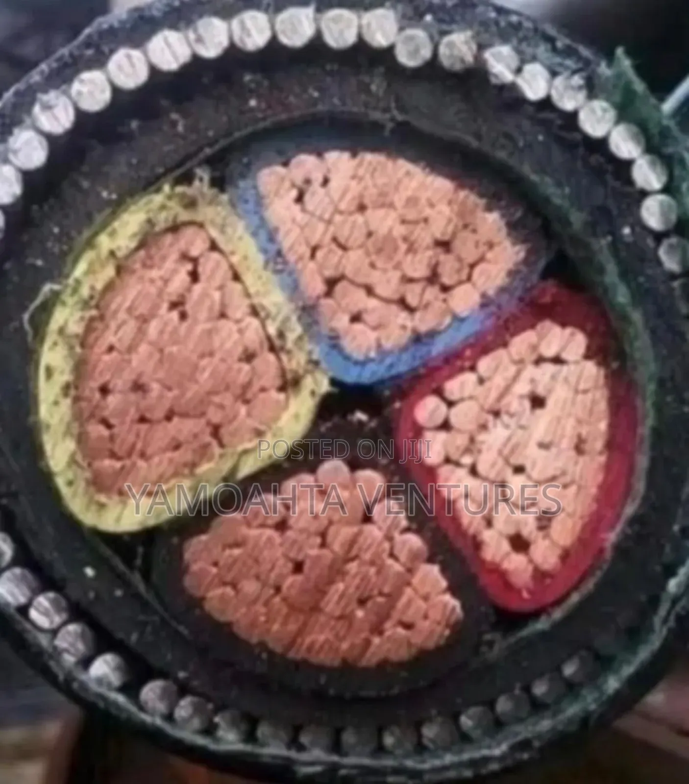 10mm 4 Core P.V.C Insulatored Rr Copper Cable 130gh Per Meter