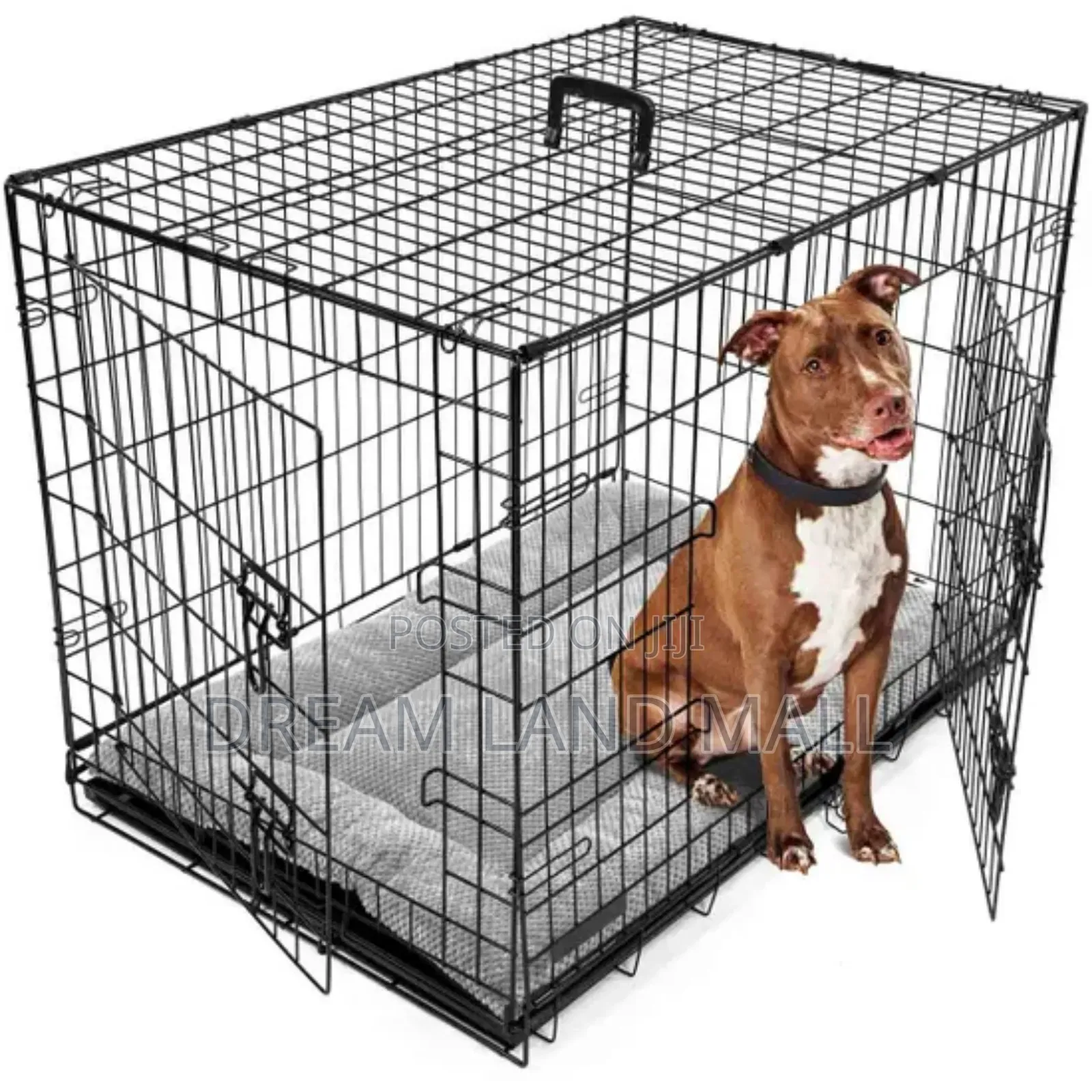 Strong Large Foldable Metallic Dog Cage