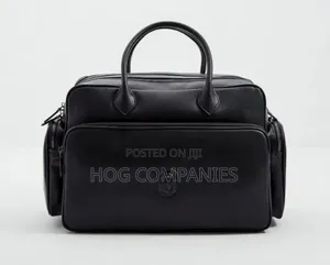 Black Leather Briefcase Bag
