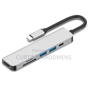 6 in 1 Type C, Sd, Hdmi, Usb, Pd 60w Docking Station Hub
