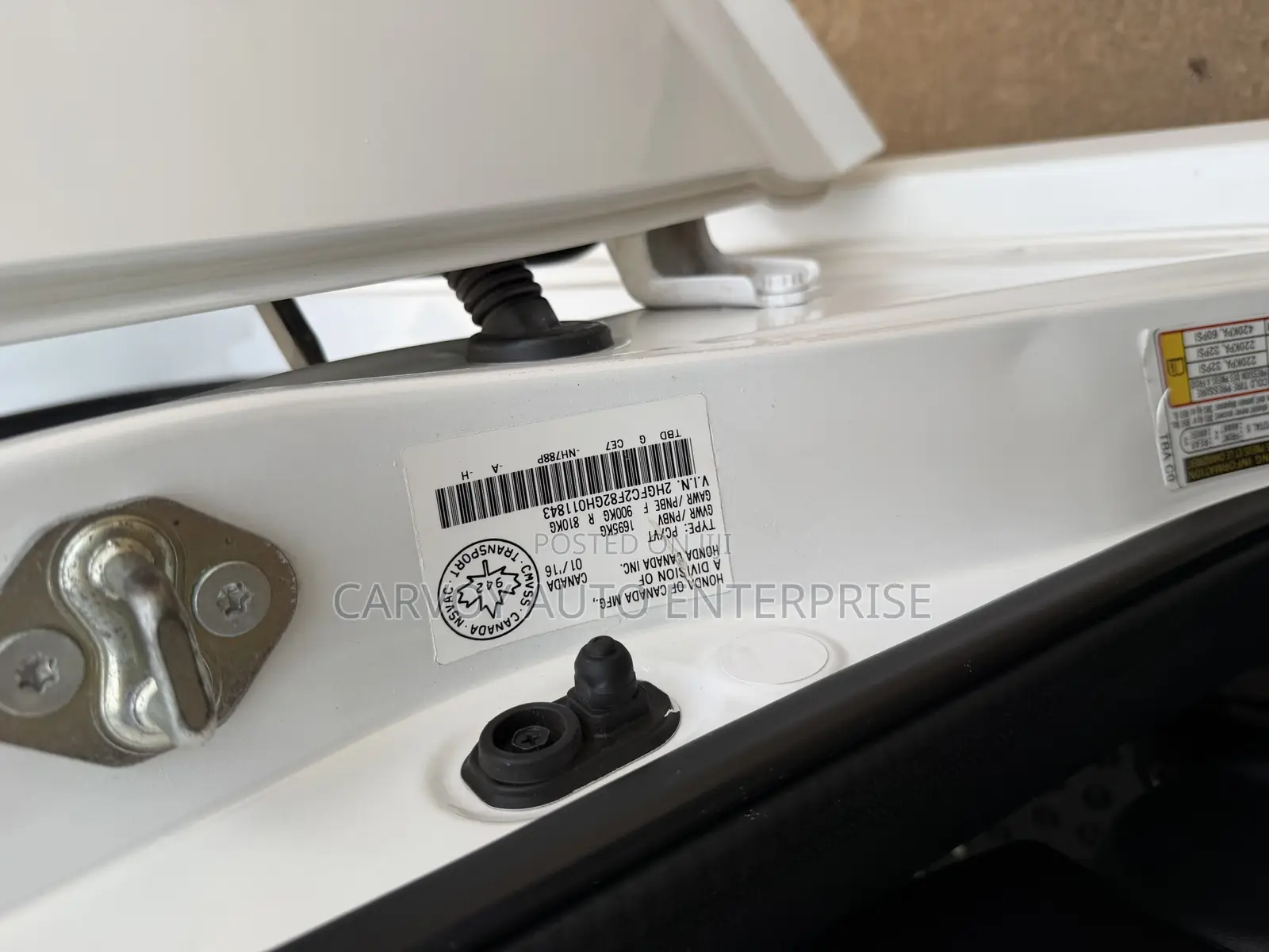 Honda Civic EX 4dr Sedan (1.5L 4cyl) 2016 White