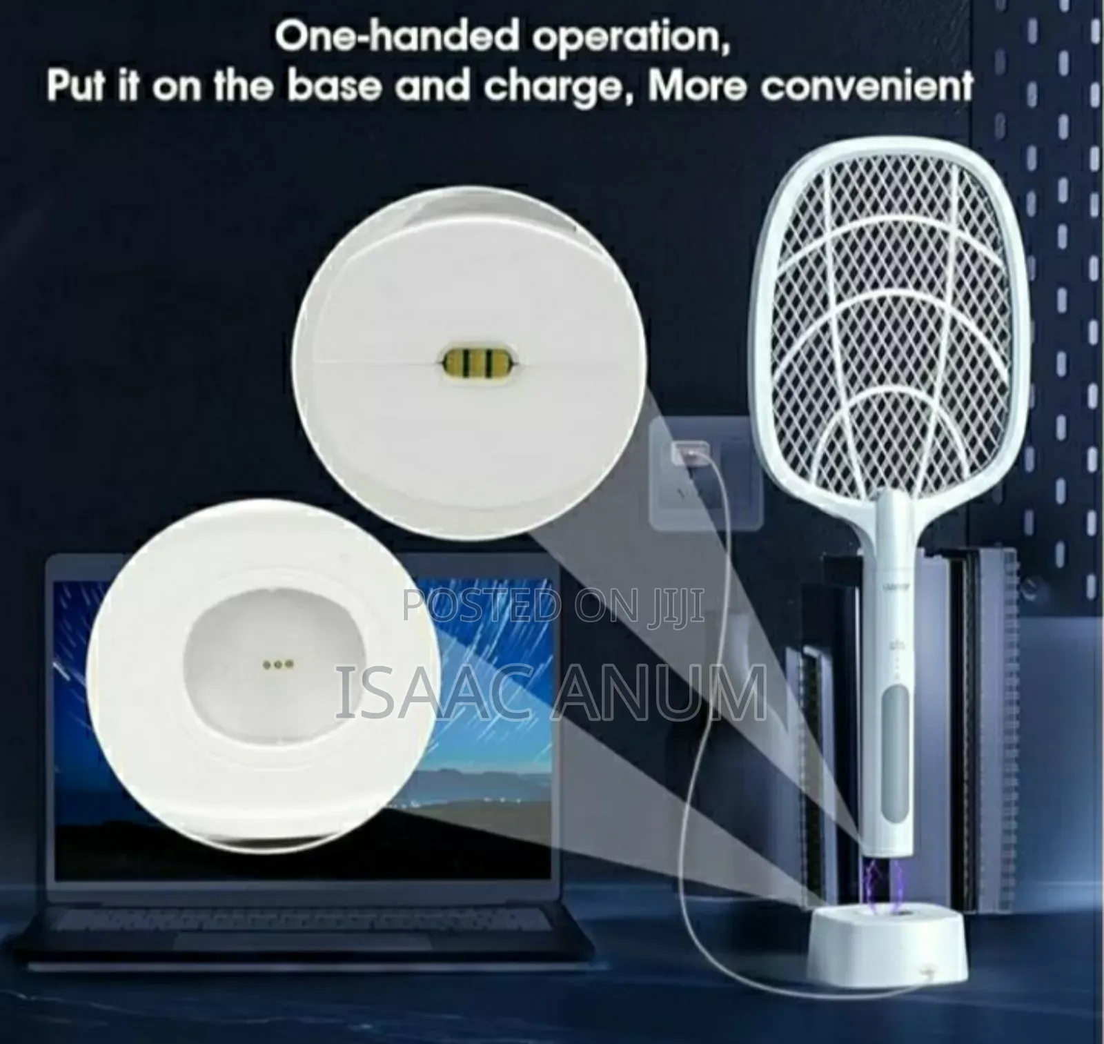 Promo Rechargeable White Mosquito Killer Rocket With Stand